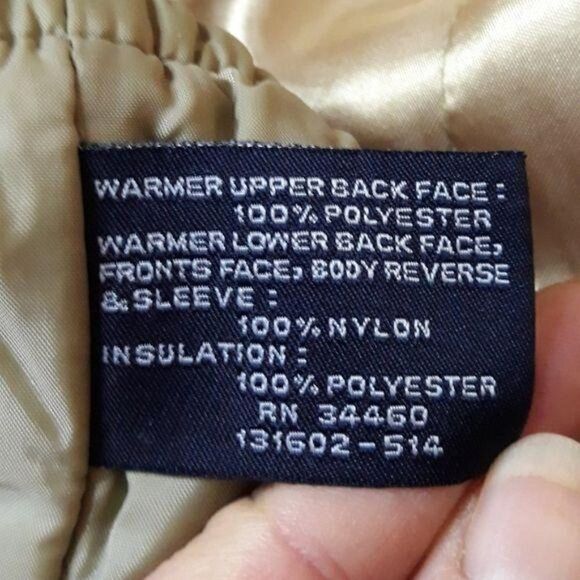 London Fog Coat Insulated Lined Zip Up Mock Neck Drawstring Waist Tan Sz S - Picture 10 of 13